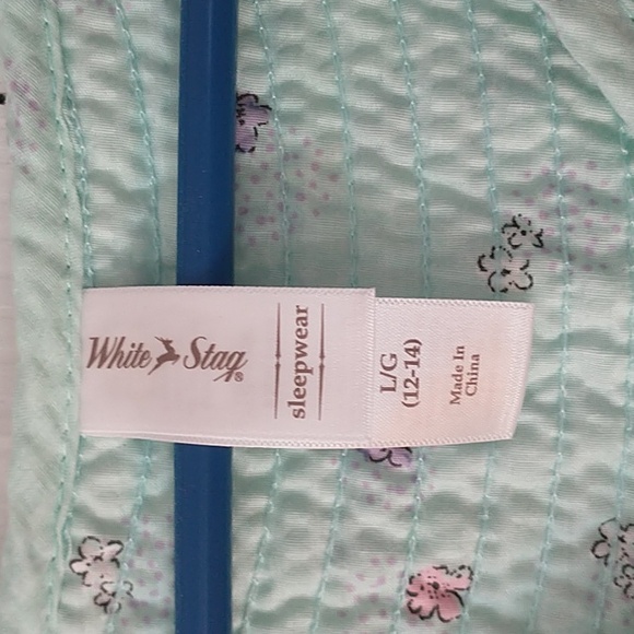 NWT White Stag Women’s House Coat / Duster Short Sleeve Floral size Large - Picture 11 of 12